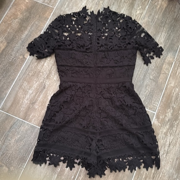 Adelyn Rae Black Lace Romper - Picture 4 of 8